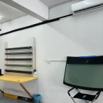 Mobile Windscreen Rasah Jaya, Seremban: window tint film rolls and workbench